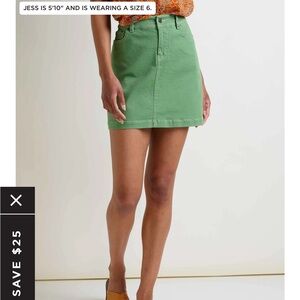 Toad&Co Women's Mini Skirt in Fresh Green